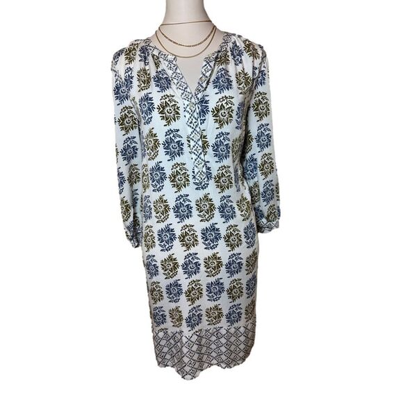 LOFT Floral Boho Tunic Dress | Size Medium | Effortless Everyday Style - Picture 2 of 12